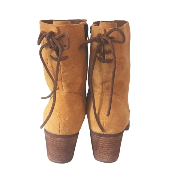 Kork-Ease Suede Stacked Heel Western Ankle Booties Women’s 8M - Picture 7 of 13